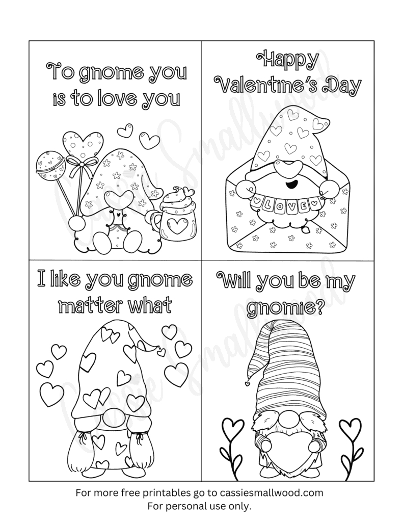 93 Cutest Printable Valentine'S Day Cards To Color - Cassie Smallwood for Printable Valentine Day Card Template