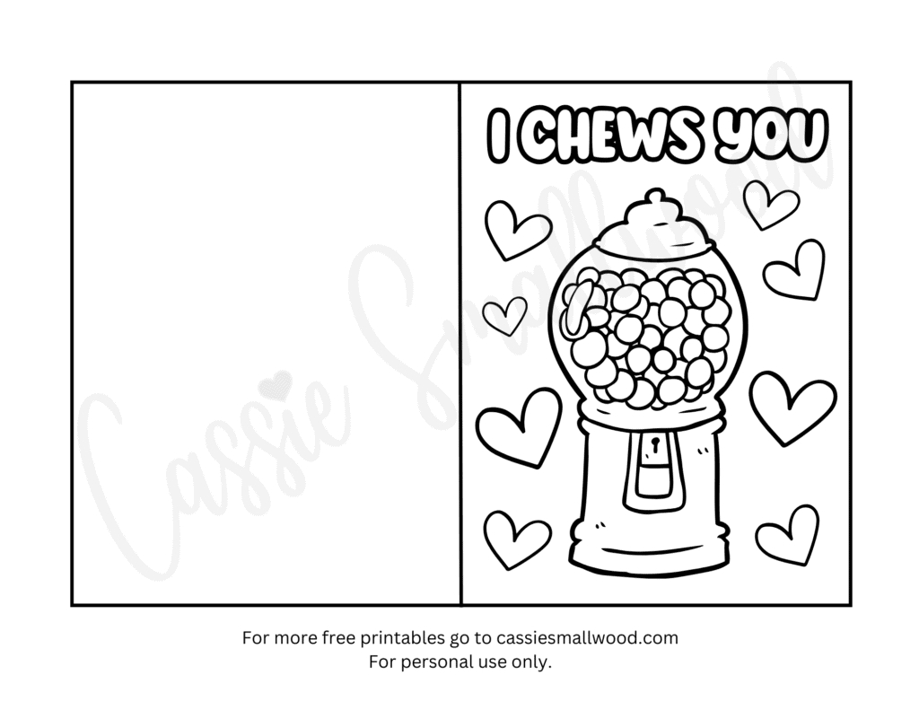 93 Cutest Printable Valentine'S Day Cards To Color - Cassie Smallwood with Printable Valentines Day Cards Coloring Pages