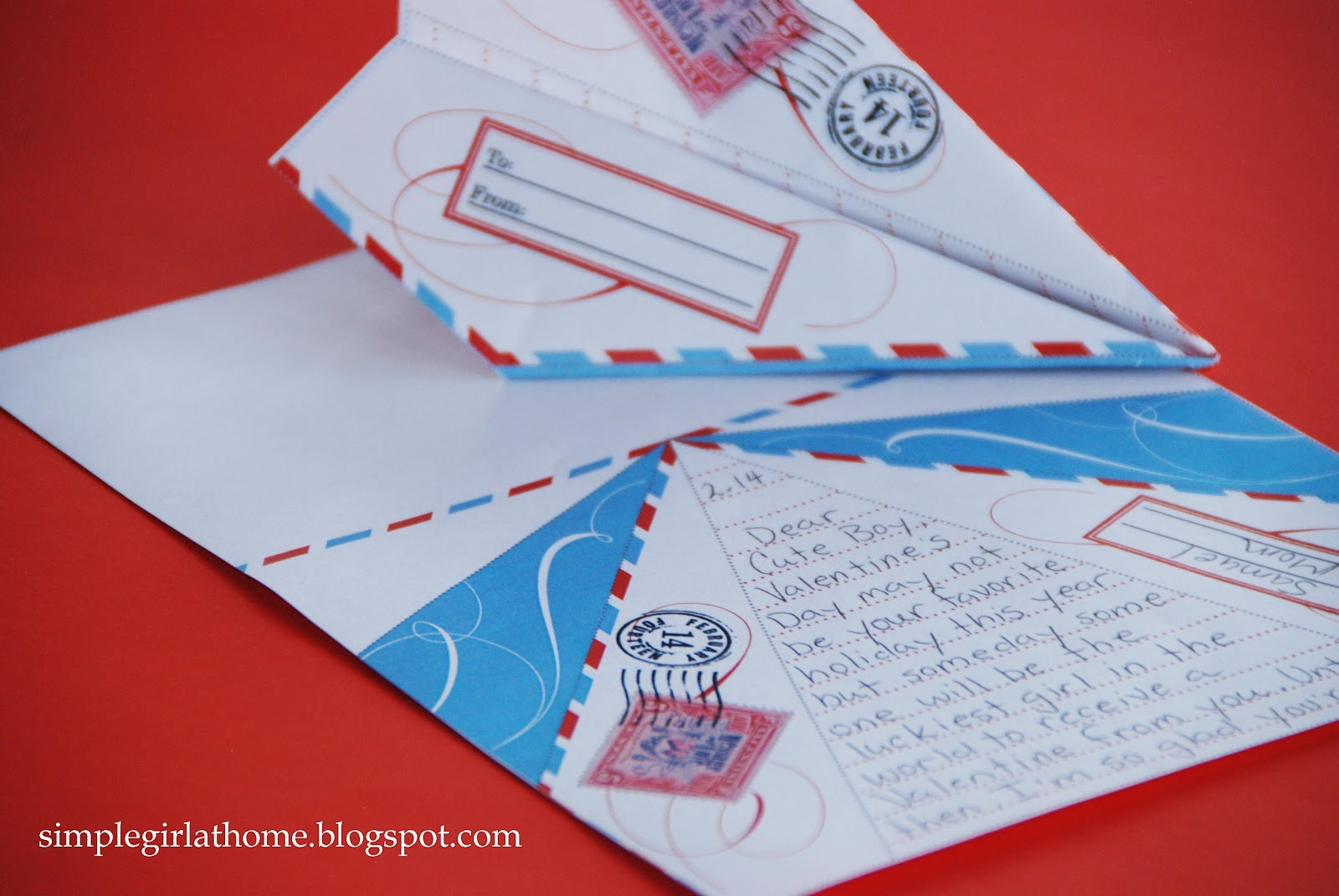 Airplane Valentine - Free Printable! with Free Printable Airplane Valentines