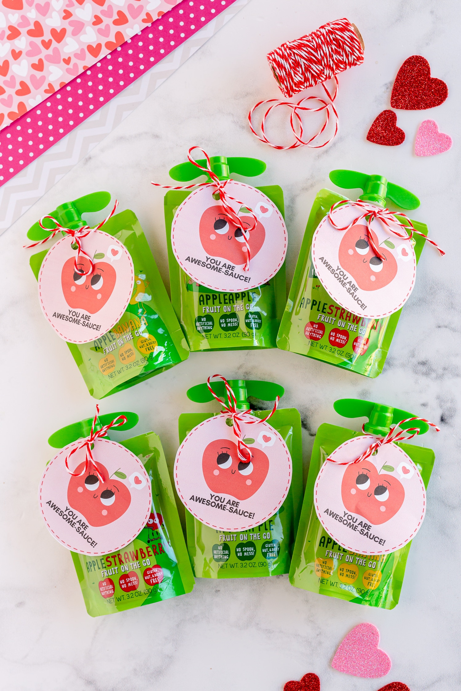 Applesauce Valentine'S Day Gift - Made To Be A Momma within Free Printable Applesauce Pouch Valentines