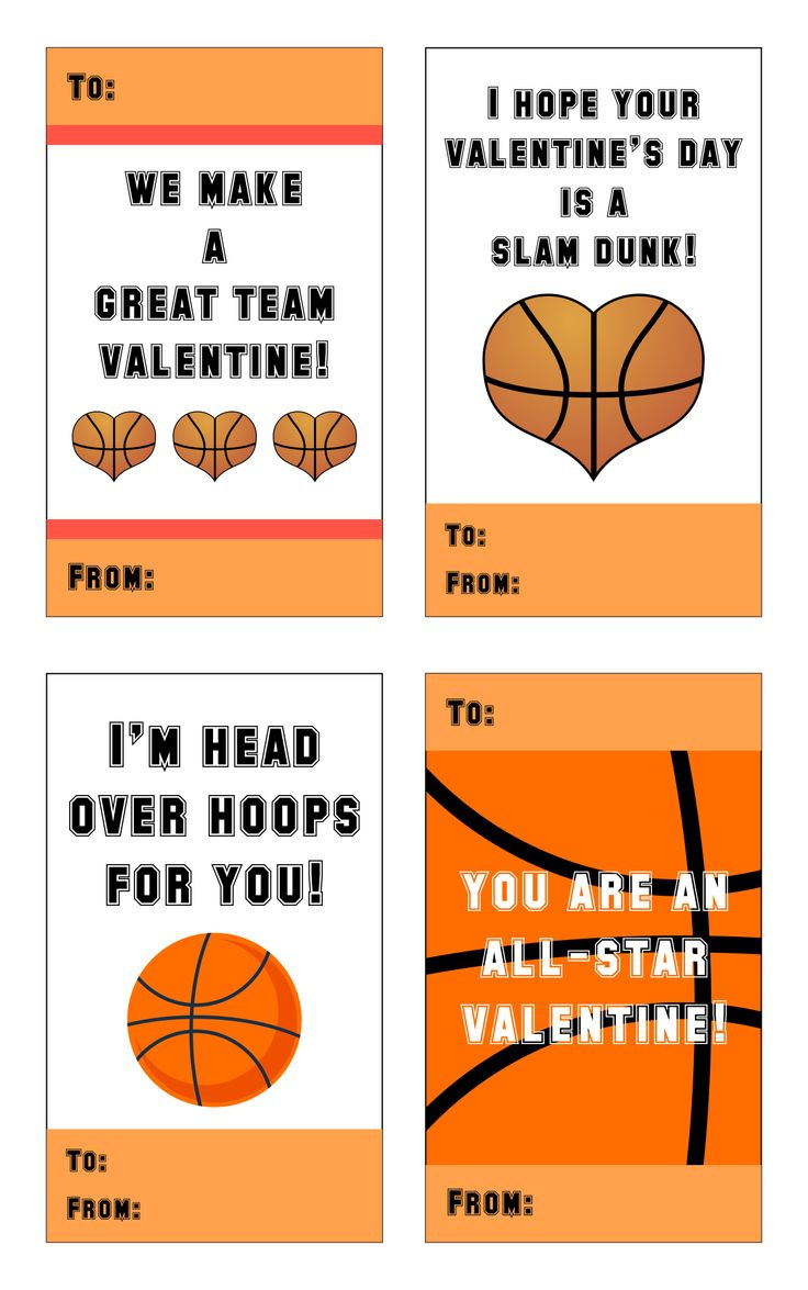 Basketball Valentine - 10 Free Pdf Printables | Printablee intended for Free Basketball Valentine Printable