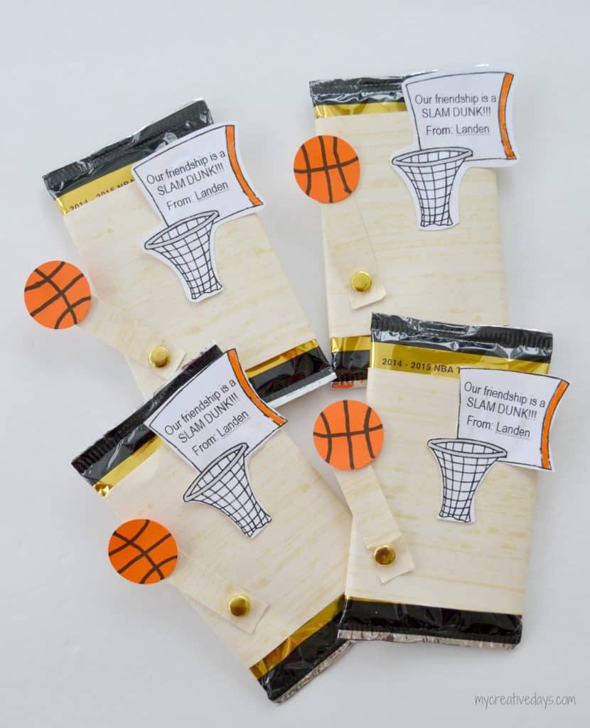 Basketball Valentines {+ Free Printable} - My Creative Days within Free Printable Basketball Valentines