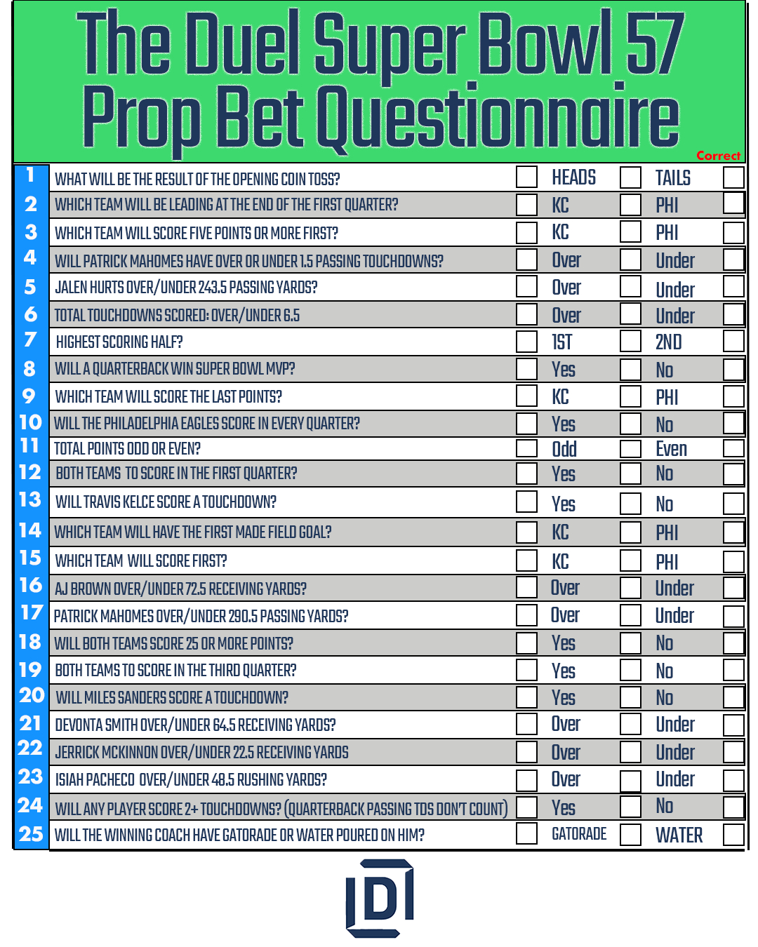 Best Printable Super Bowl Prop Bet Sheet 2023 For Your Super Bowl within Printable Super Bowl Prop Bets List