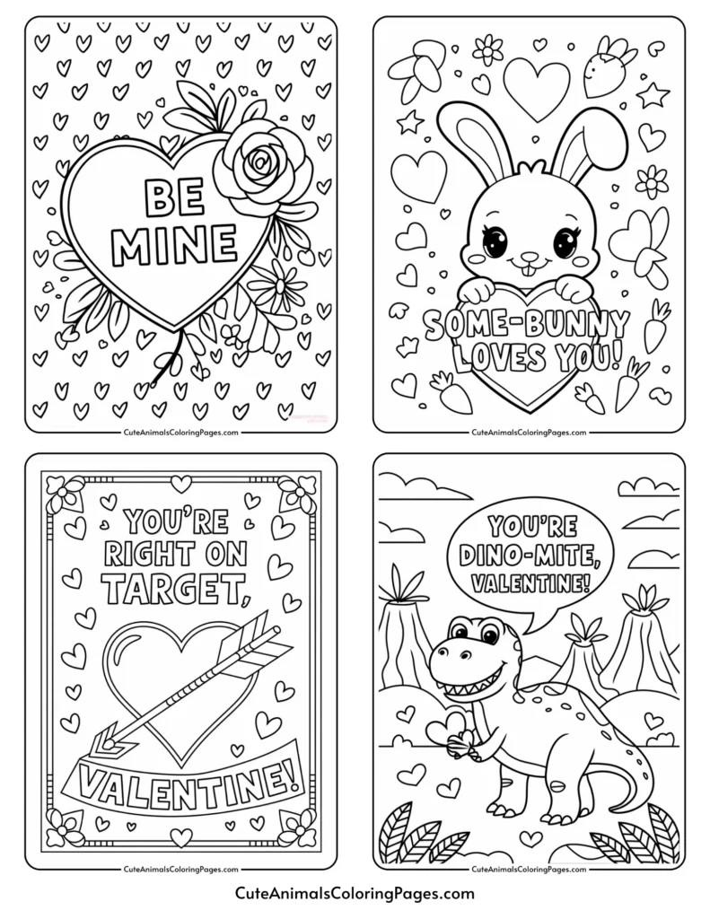Black And White Printable Valentine Cards (25+ Free Pdf Pages throughout Printable Valentine Pages