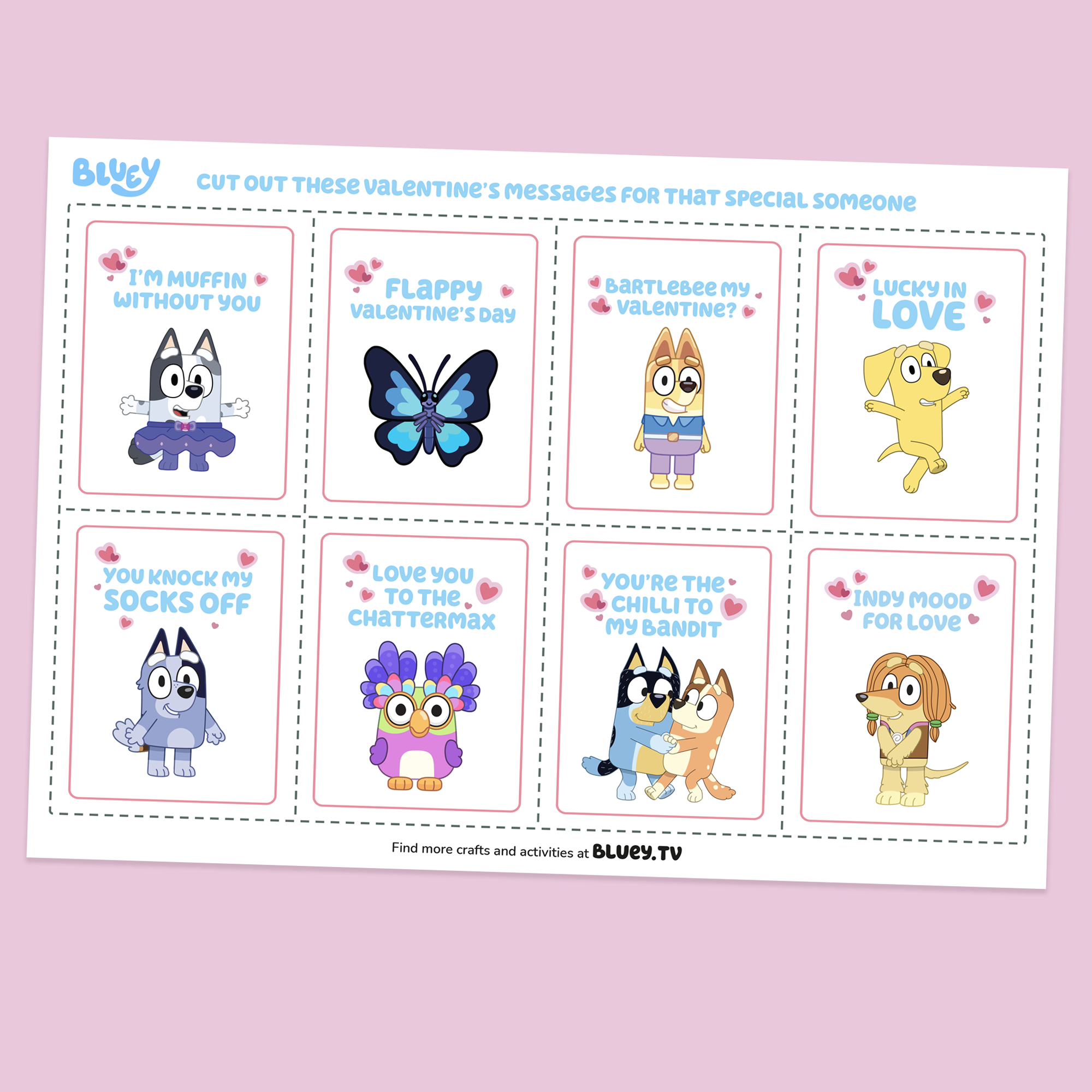 Bluey Valentine&amp;#039;S Cards - Bluey Official Website throughout Printable Bluey Valentines Cards