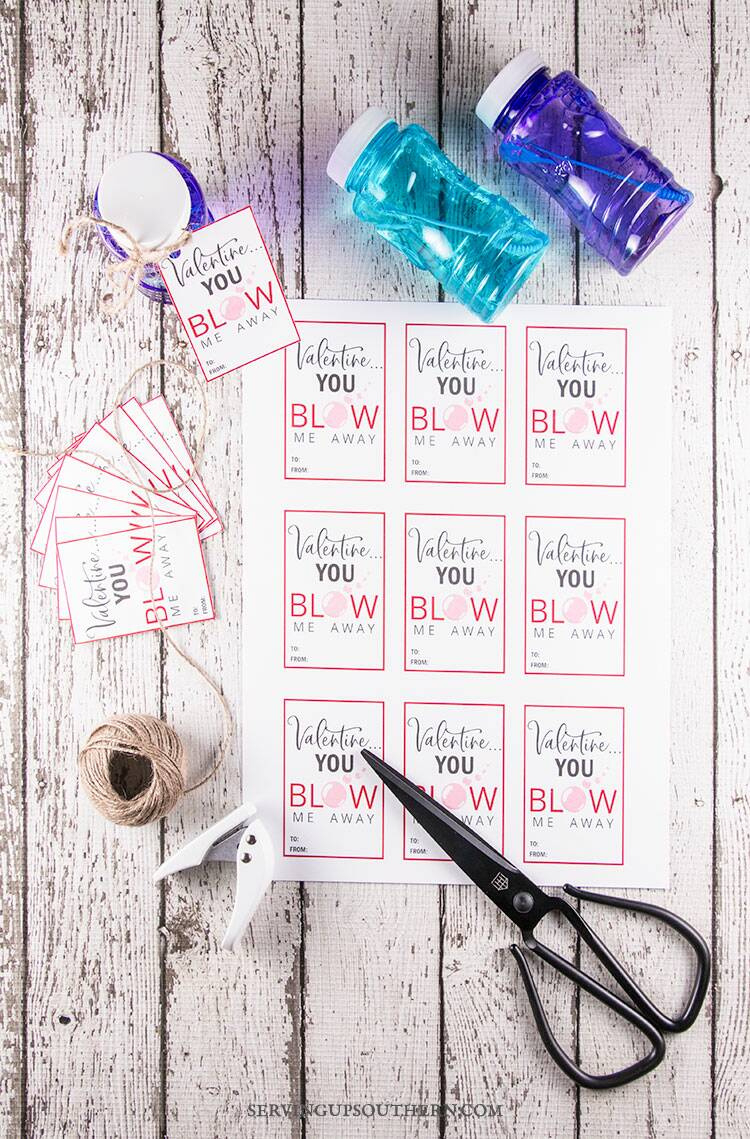 Bubbles Valentine&amp;#039;S Day Treat {With A Free Printable} |Serving Up inside Free Bubble Valentine Printables