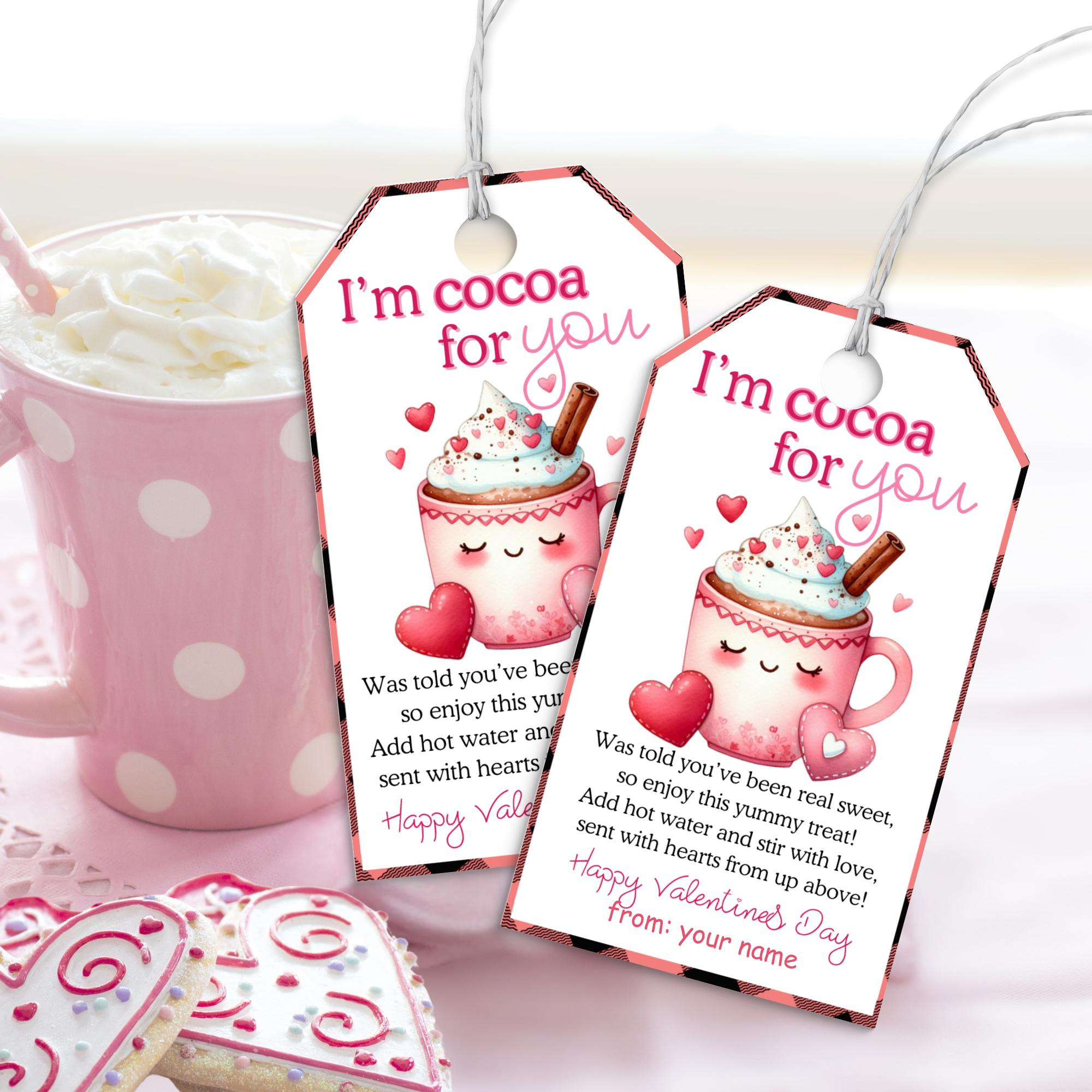 Buy Valentines Hot Cocoa Tag Printable, Valentines Hot Chocolate for Printable Hot Chocolate Valentine