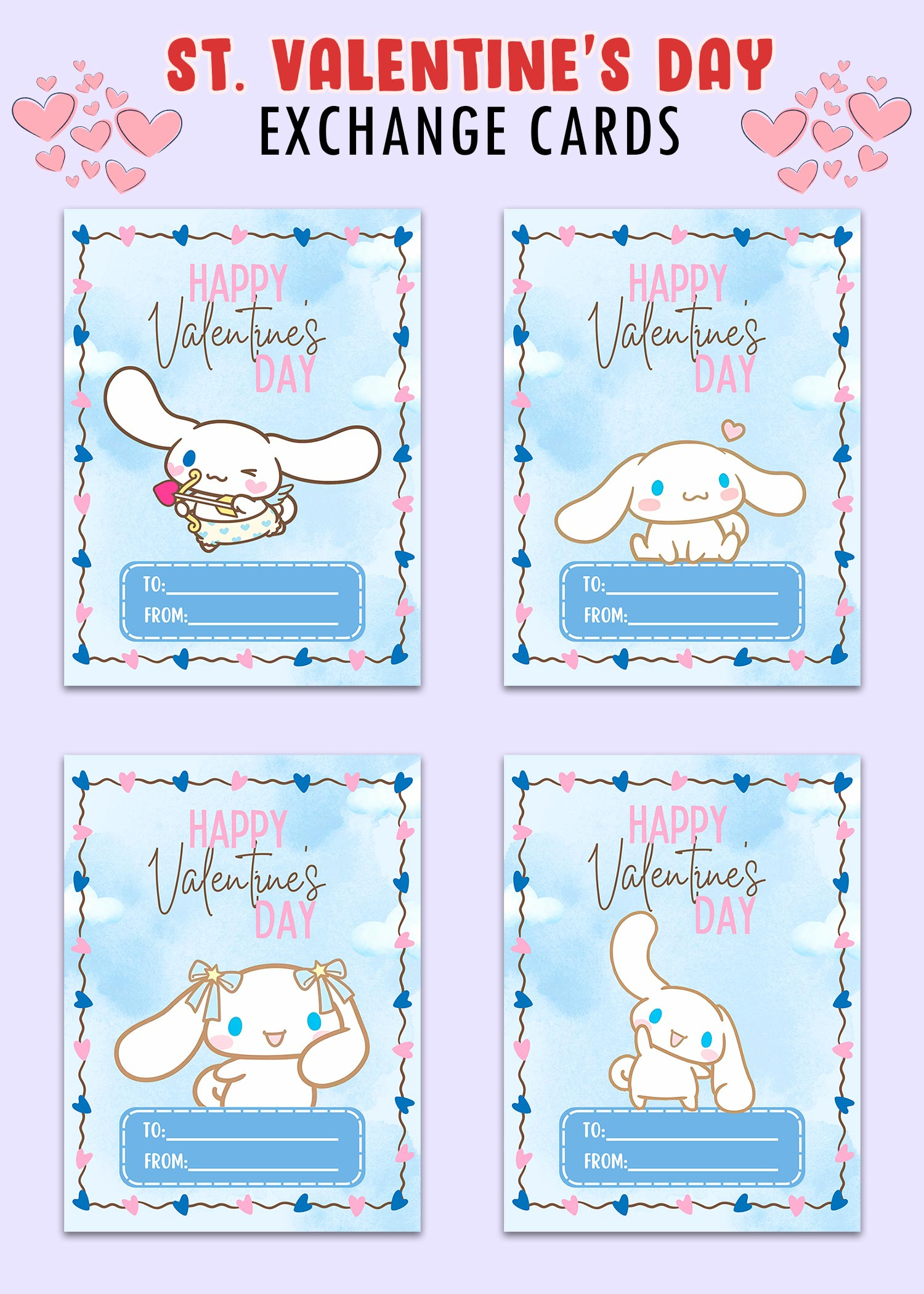 Cinnamoroll Valentines Day Cards | Pixavite pertaining to Printable Sanrio Valentines Cards