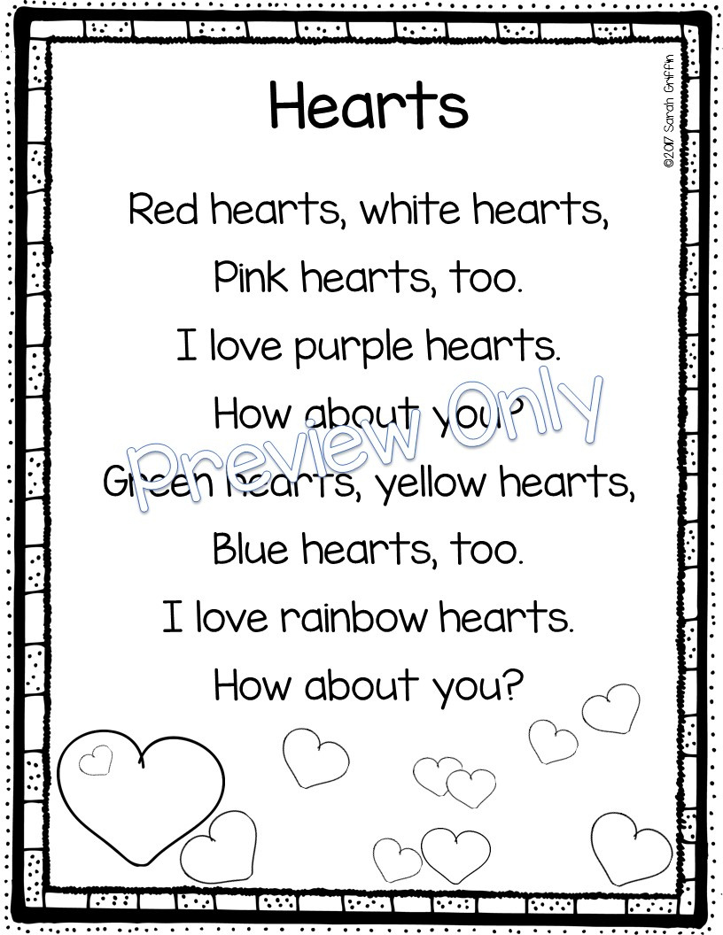 Daughters And Kindergarten: 5 Valentine'S Day Poems For Kids intended for Printable Valentine Poem From Child To Parent