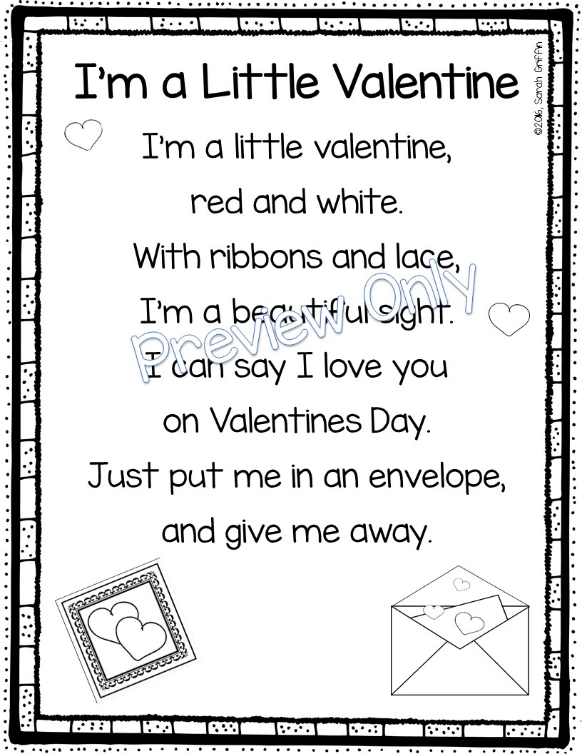 Daughters And Kindergarten: 5 Valentine'S Day Poems For Kids pertaining to Printable Valentine Poems