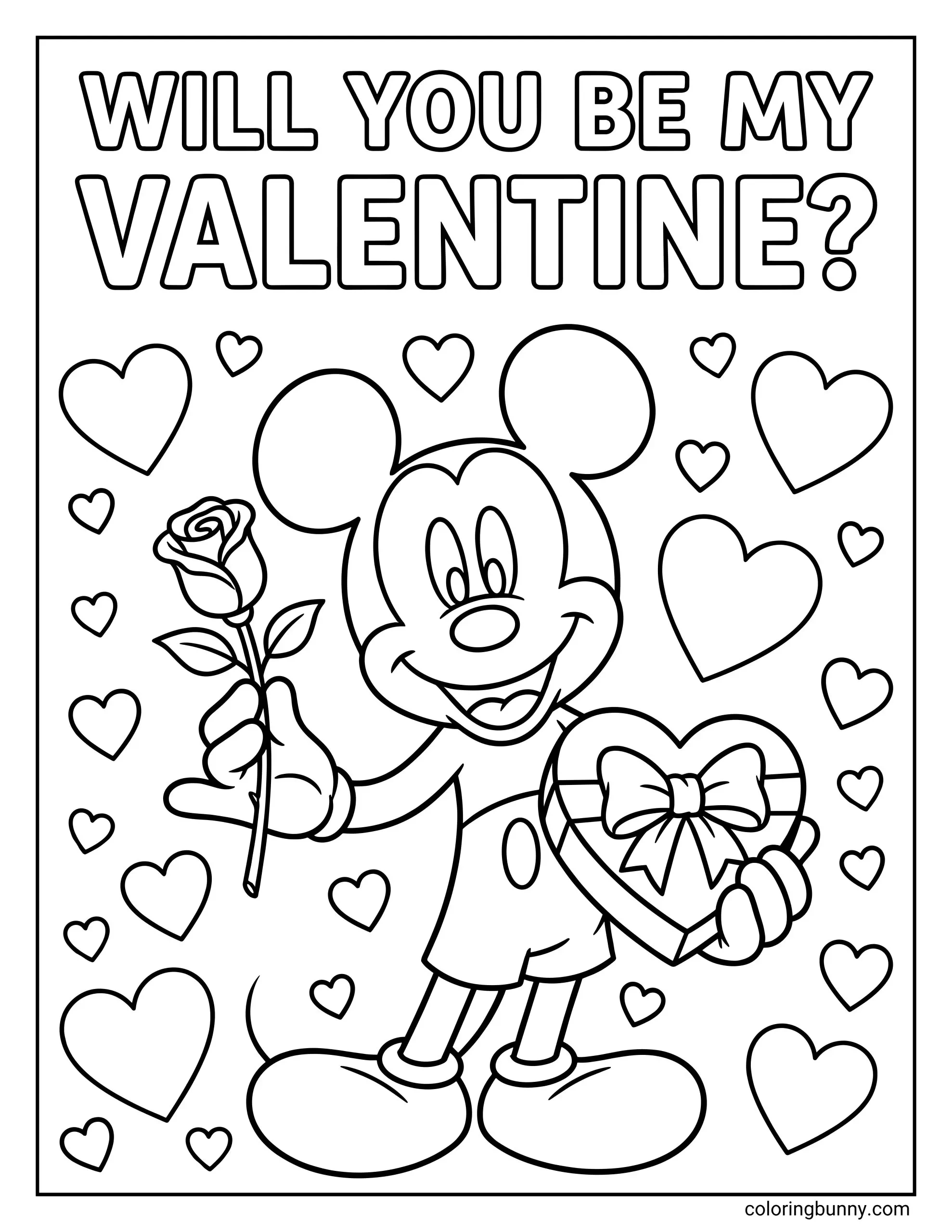 Disney Valentine'S Day Coloring Pages (30 Free Printable Pdfs) pertaining to Disney Valentine Coloring Pages Free Printable