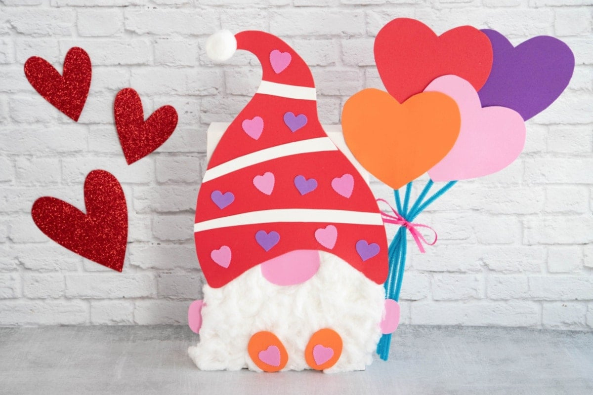 Diy Gnome Valentine Box (With Printable Template) - Fun Money Mom pertaining to Printable Valentine Gnome Templates