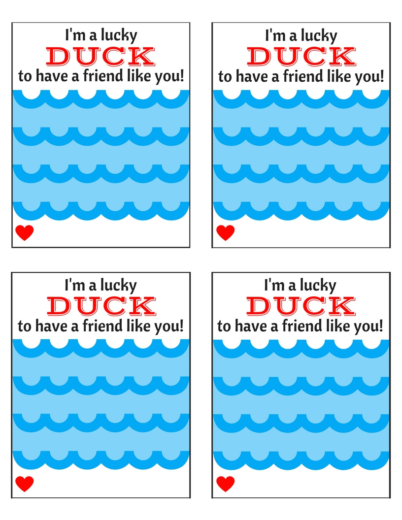 Diy Lucky Duck Valentine&amp;#039;S Day Card - Extreme Couponing Mom pertaining to Lucky Duck Valentine Printable
