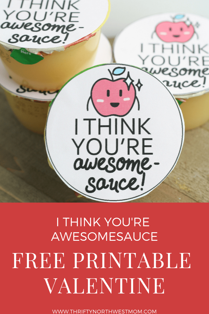 Diy Printable Valentine Cards For Applesauce - Thrifty Nw Mom with regard to Free Printable Applesauce Valentines