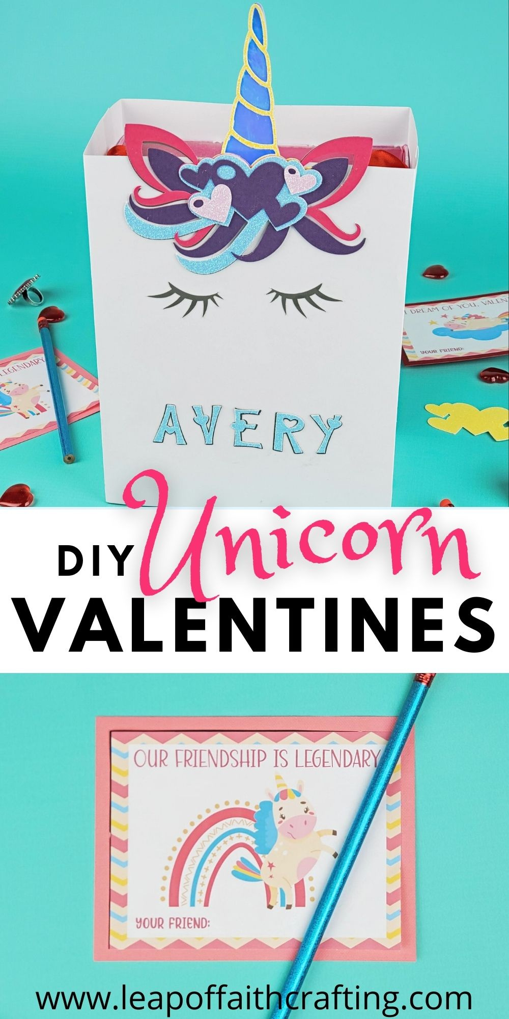 Diy Unicorn Valentine Box With Free Printable! - Leap Of Faith inside Unicorn Valentine Box Printable