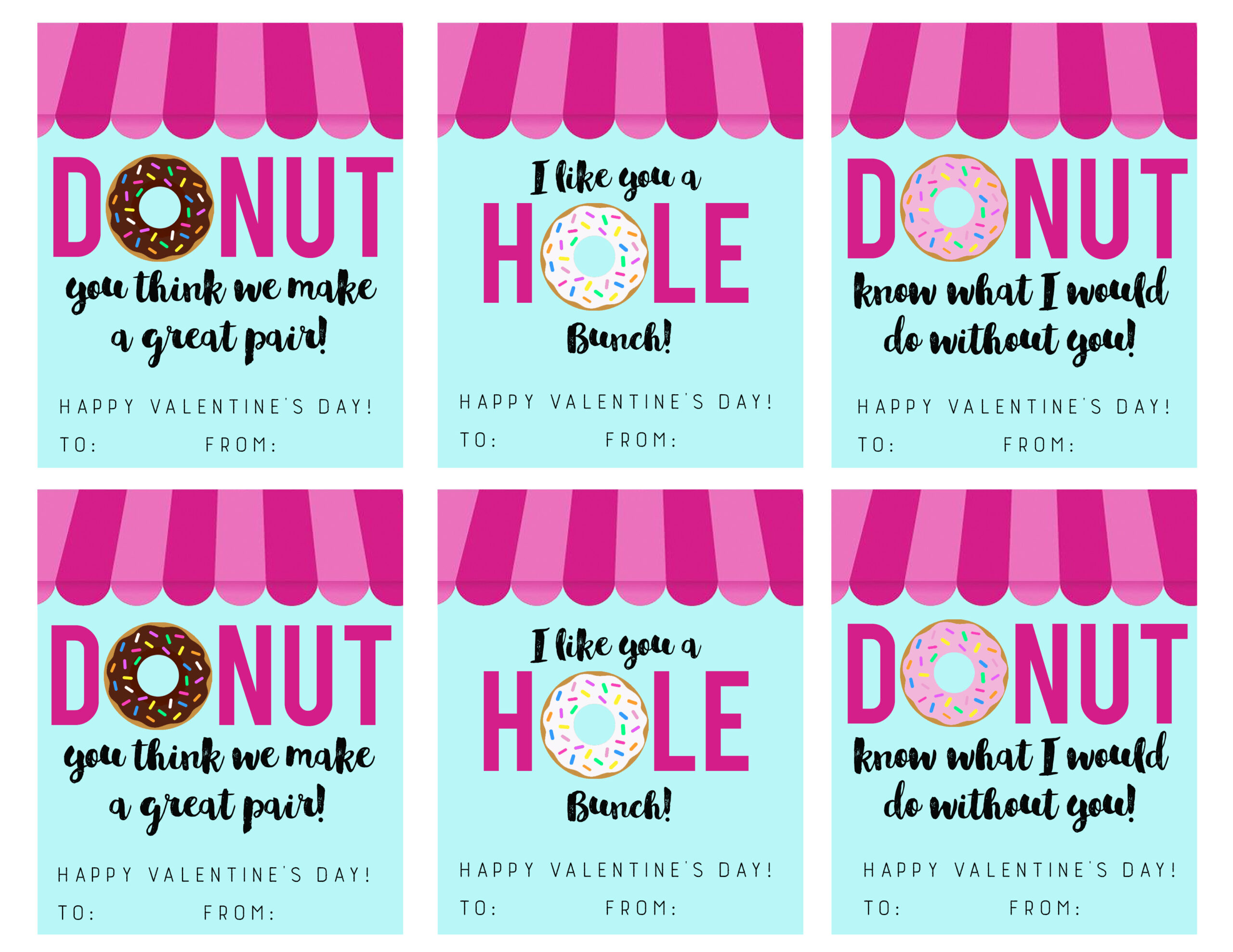 Donut Valentine Printables - The Crafting Chicks with Free Donut Valentine Printable