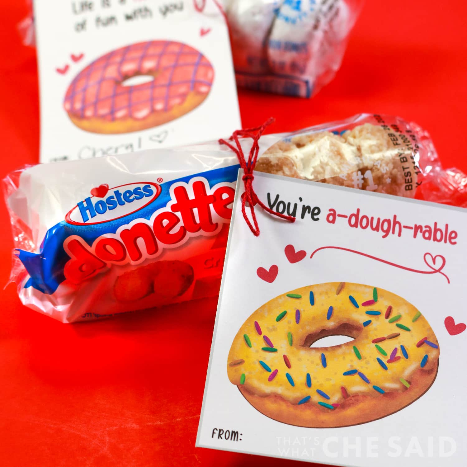Donut Valentines – Free Printable – That'S What {Che} Said for Free Printable Donut Valentines