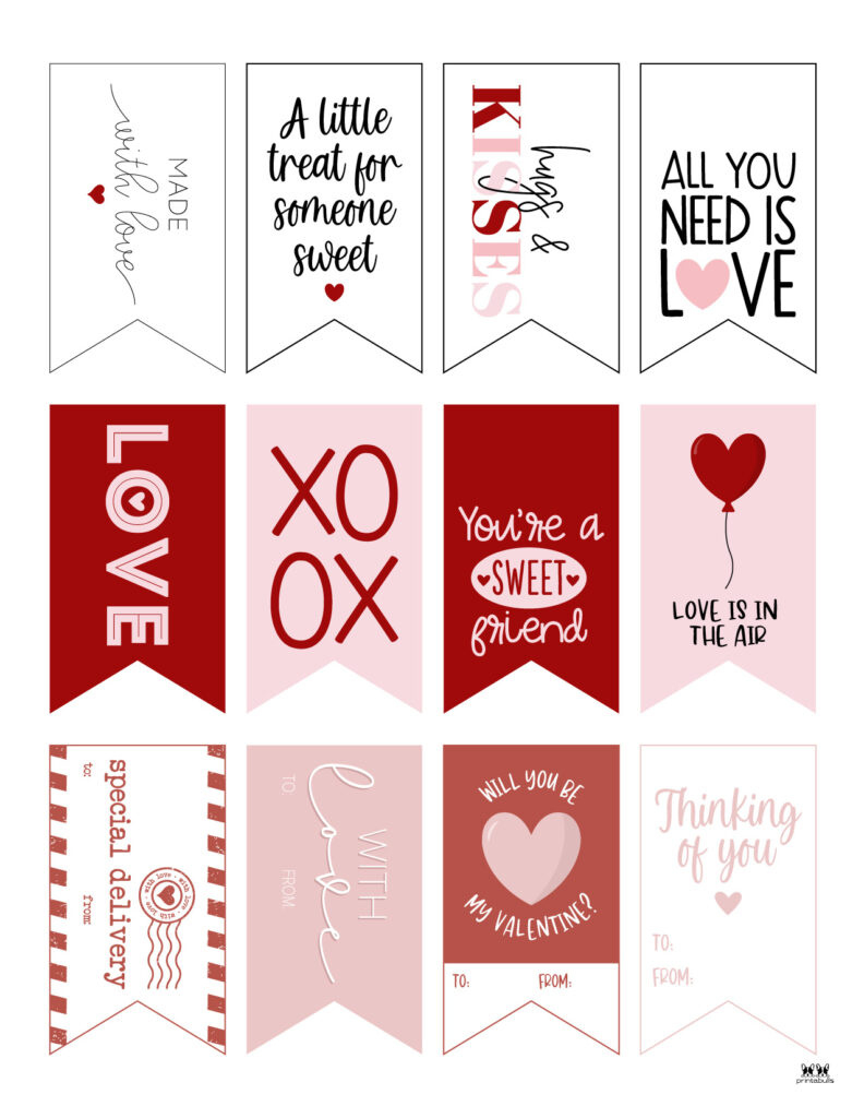Editable Valentine 20 Free Printable Valentine'S Day Gift Tags pertaining to Printable Valentine Gift Tag