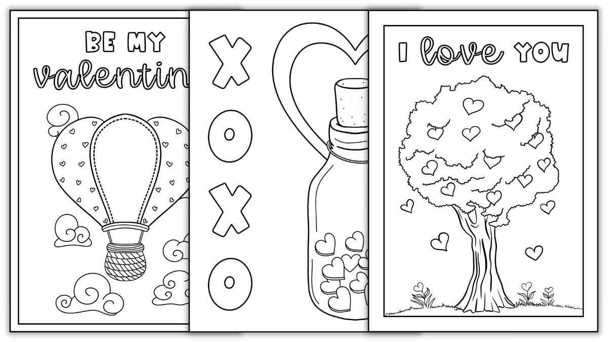 Foldable Valentine&amp;#039;S Day Coloring Cards (Totally Free!) - The pertaining to Printable Valentine Pictures