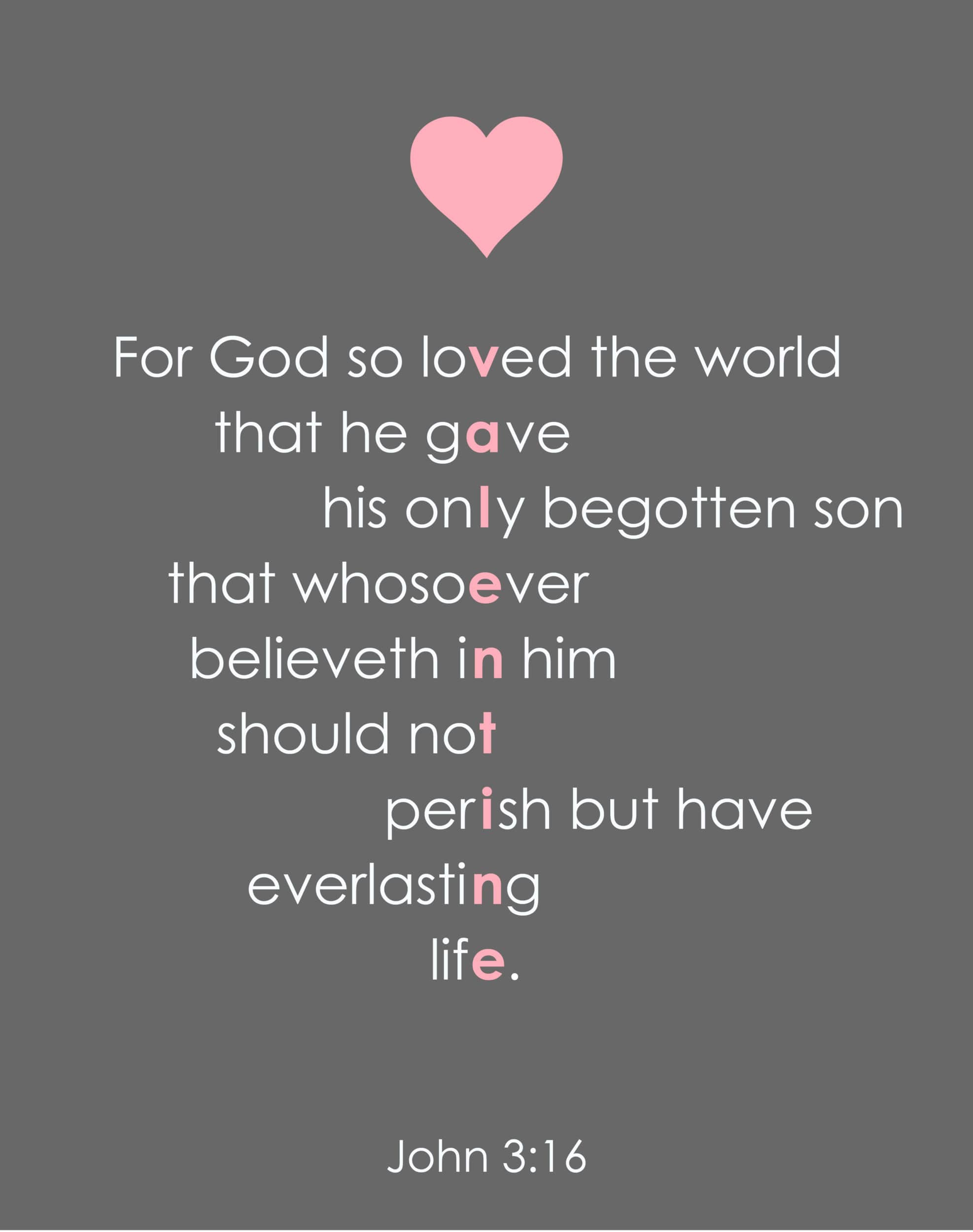 For God So Loved The World - Raising Lemons for For God So Loved The World Valentine Free Printable