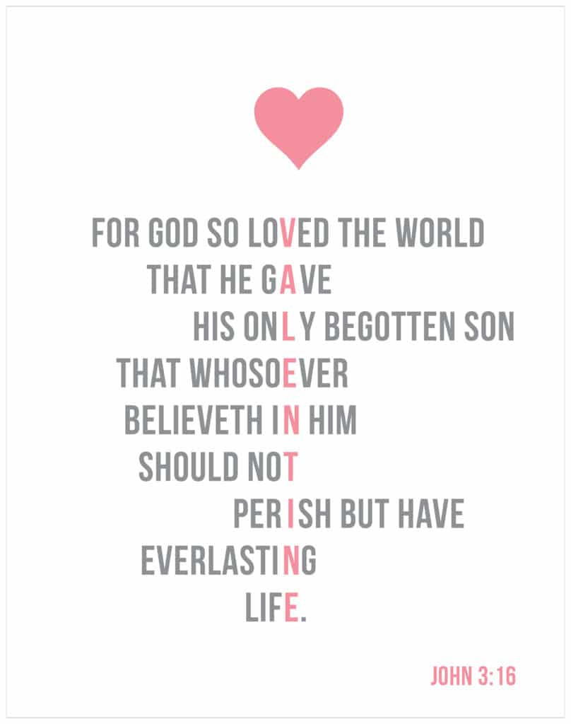 For God So Loved The World - Raising Lemons with regard to For God So Loved The World Valentine Free Printable