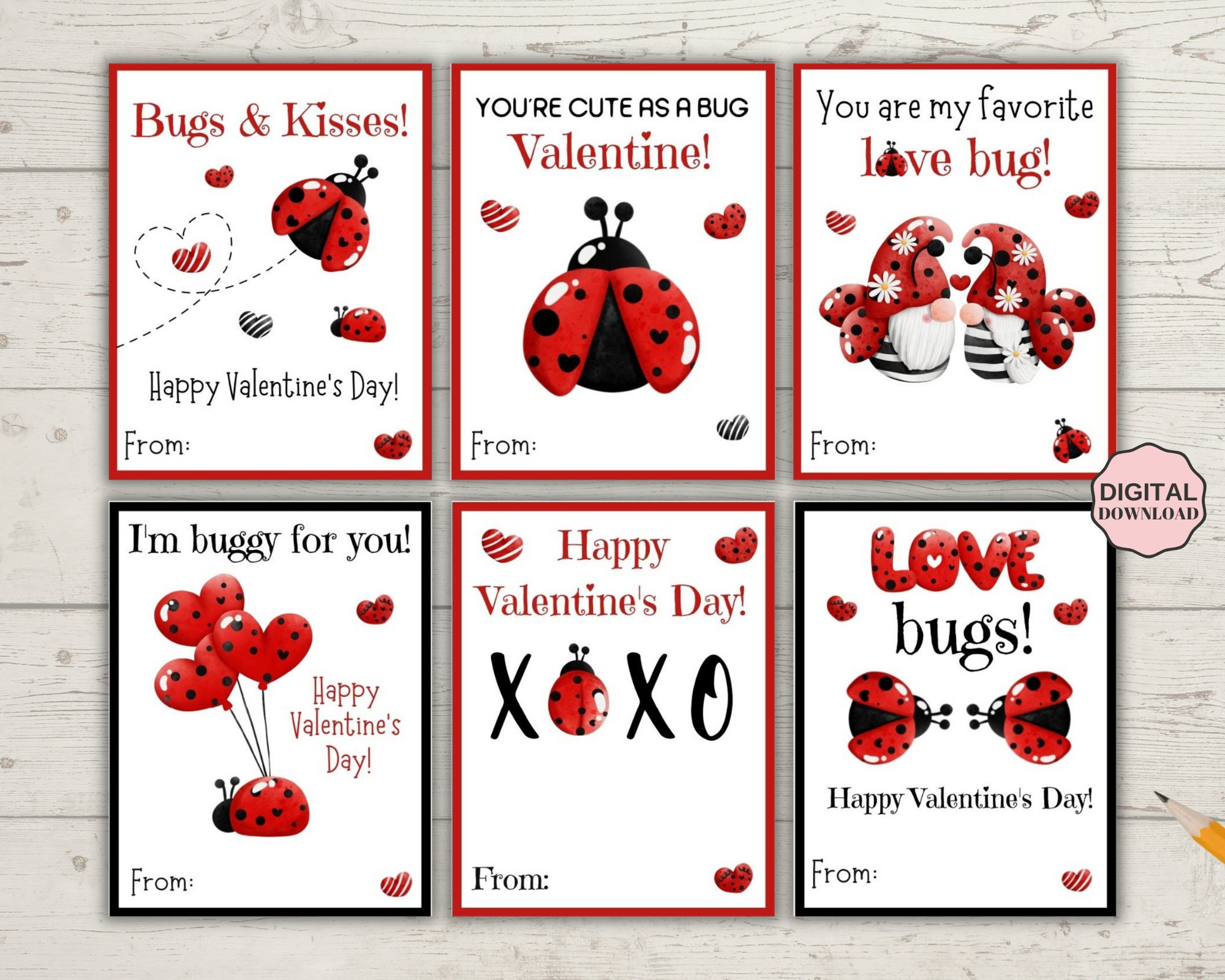 For Kids Ladybug Craft Love Bug Valentine Craft Ladybug Printable throughout Love Bug Valentine Printable