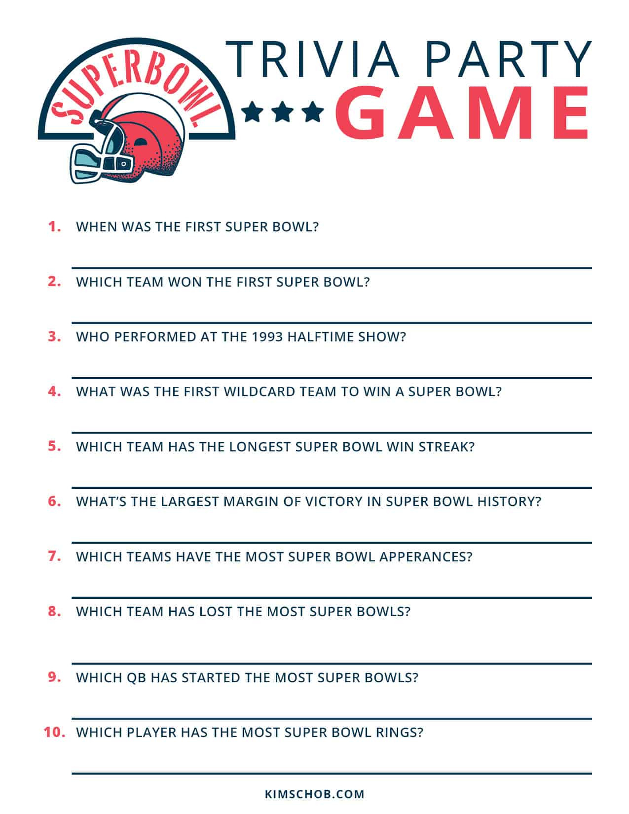 Free Football Printables - Printable Game Day Activities! - Kim Schob with regard to Printable Super Bowl Activities