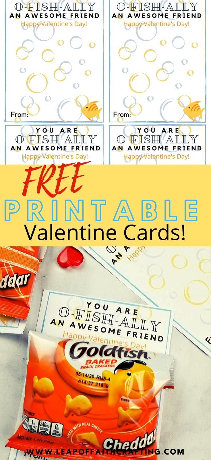 Free Goldfish Valentine Printables For Classmates! - Leap Of Faith in Goldfish Valentine Printable Free
