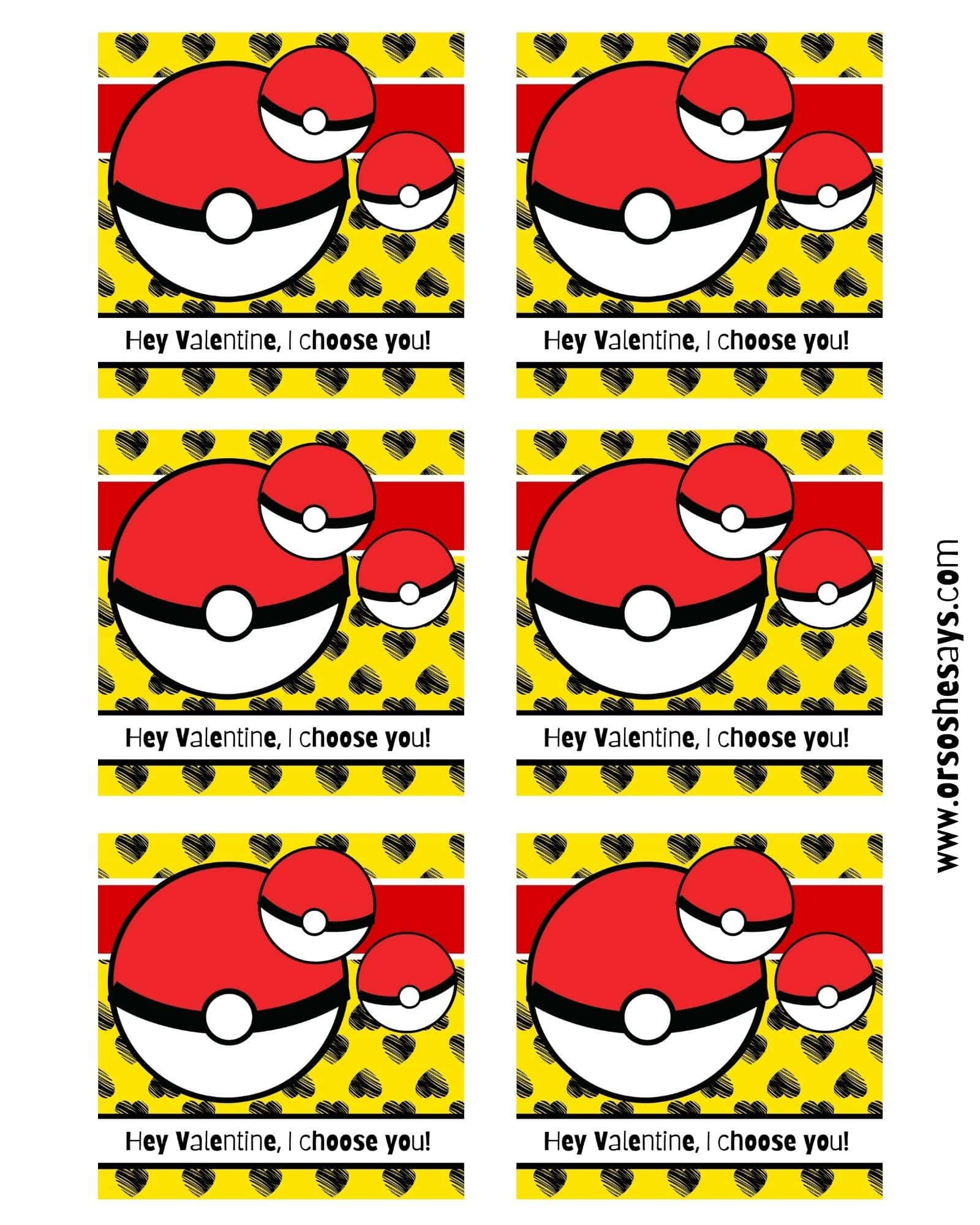 Free Pokemon Valentine Printable For Kids ~ Plus Treat Ideas! - Or with regard to Free Pokemon Valentine Printables