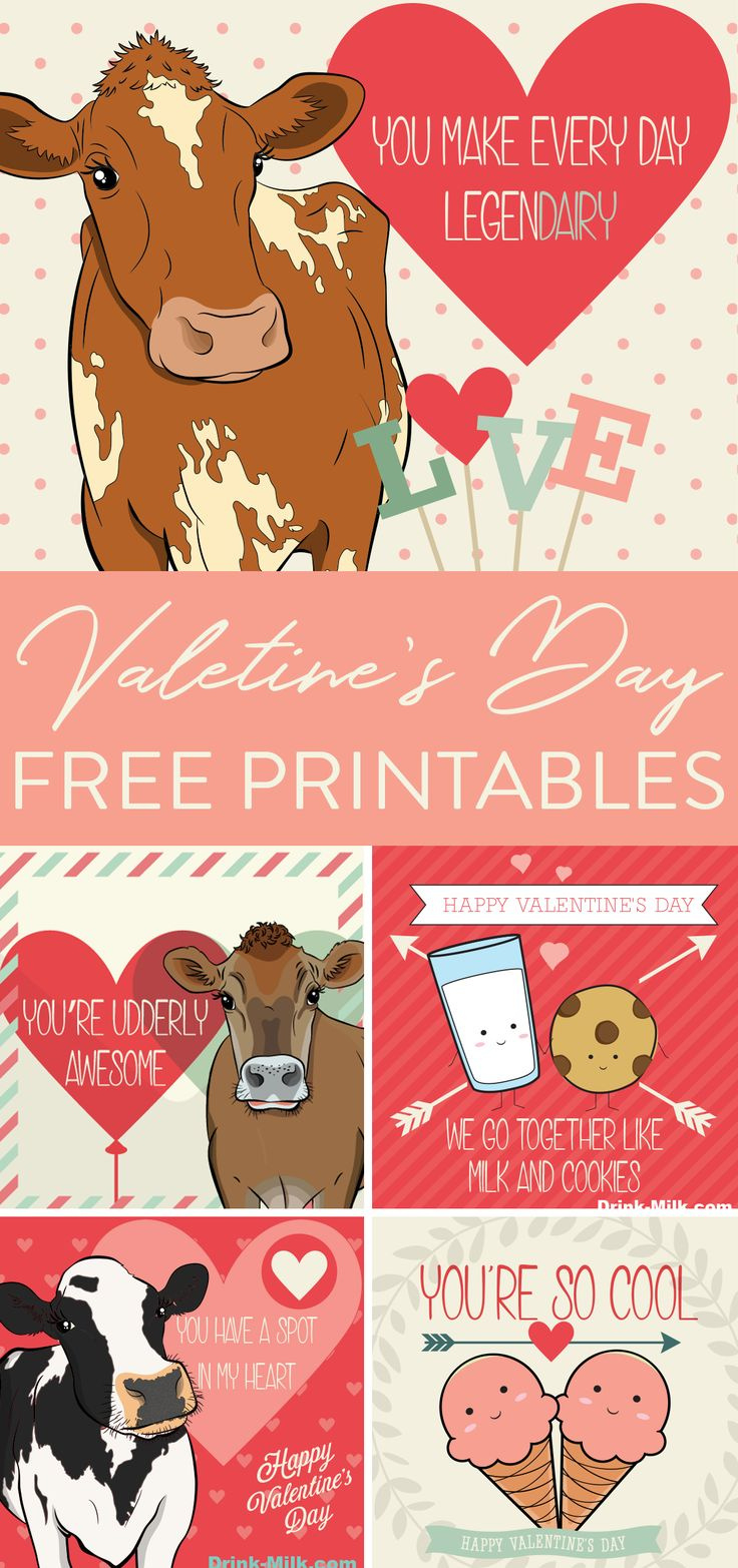 Free Printable Cow Valentines within Free Printable Cow Valentines