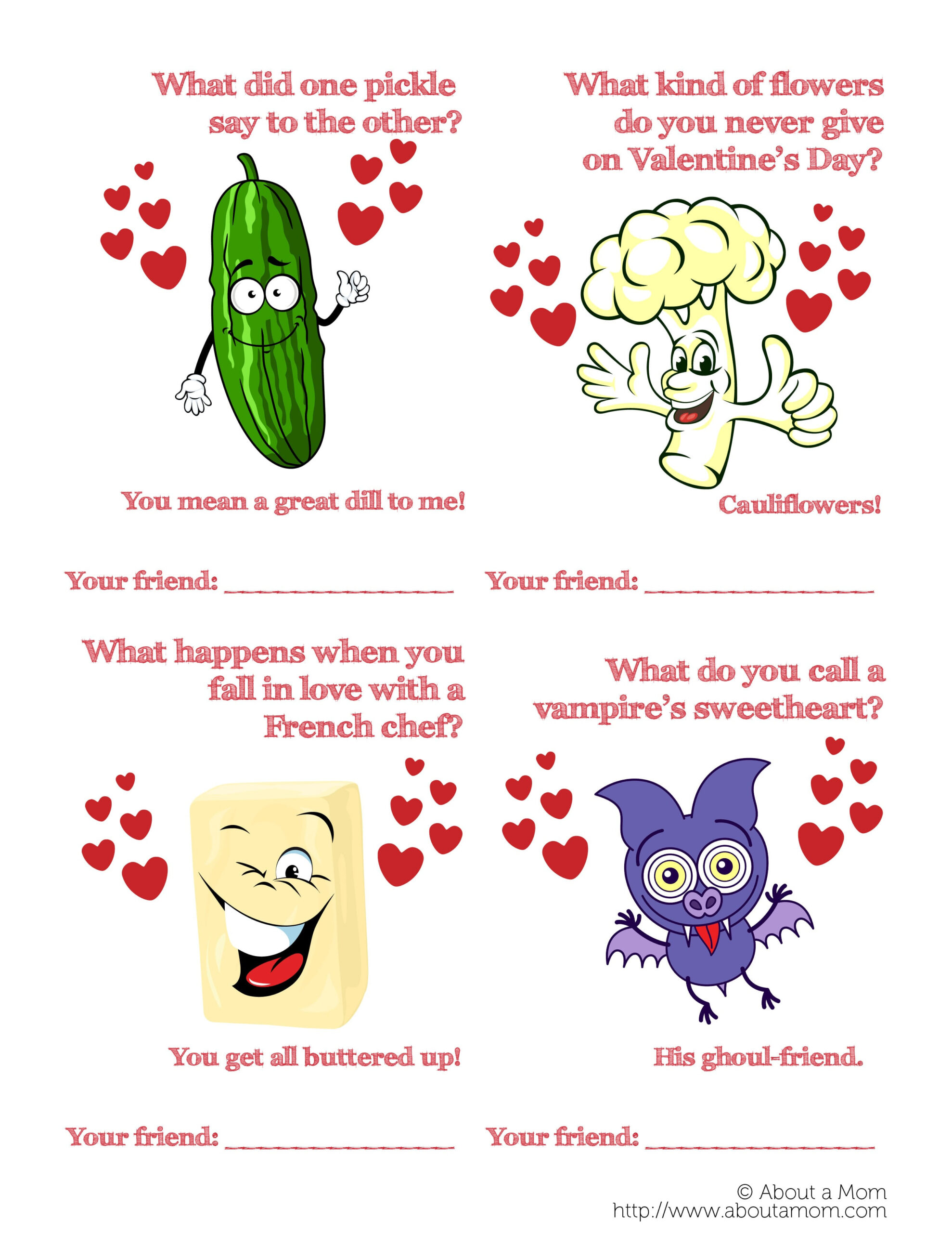 Free Printable Funny Valentine'S Day Cards - About A Mom for Funny Printable Valentine Cards