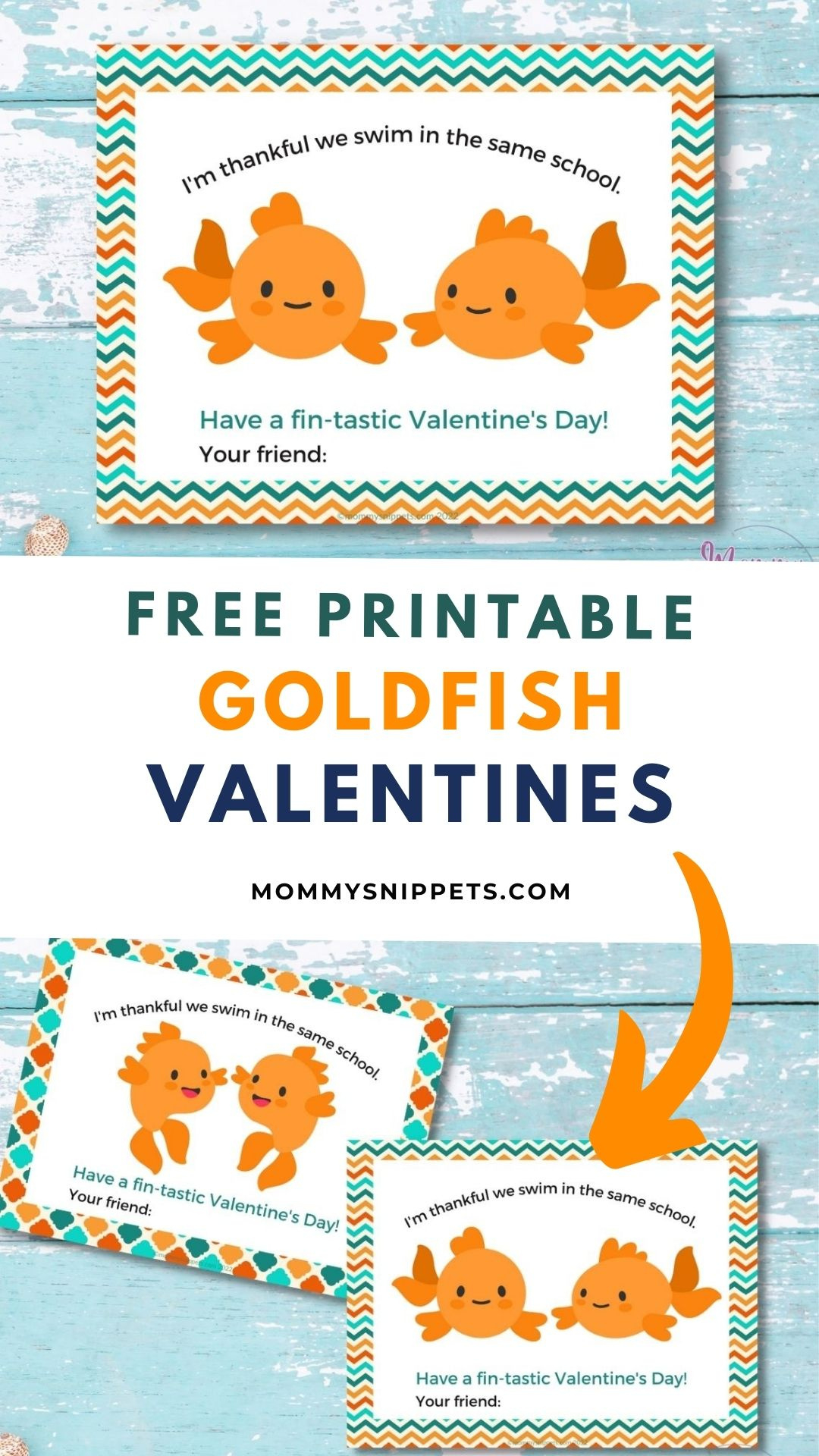 Free Printable Goldfish Valentines For Kids - Mommy Snippets within Free Printable Fish Valentine