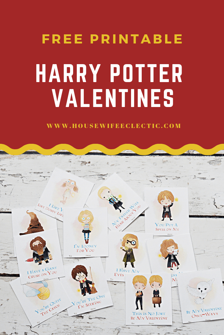 Free Printable Harry Potter Valentines - Housewife Eclectic with Harry Potter Printable Valentines