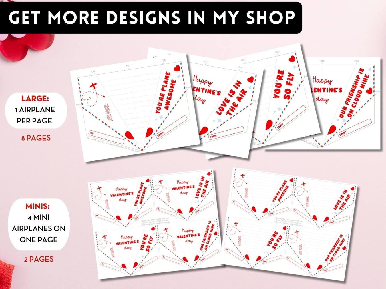 Free Printable Paper Airplane Valentine – “You&amp;#039;Re Plane Awesome inside Free Printable Airplane Valentines