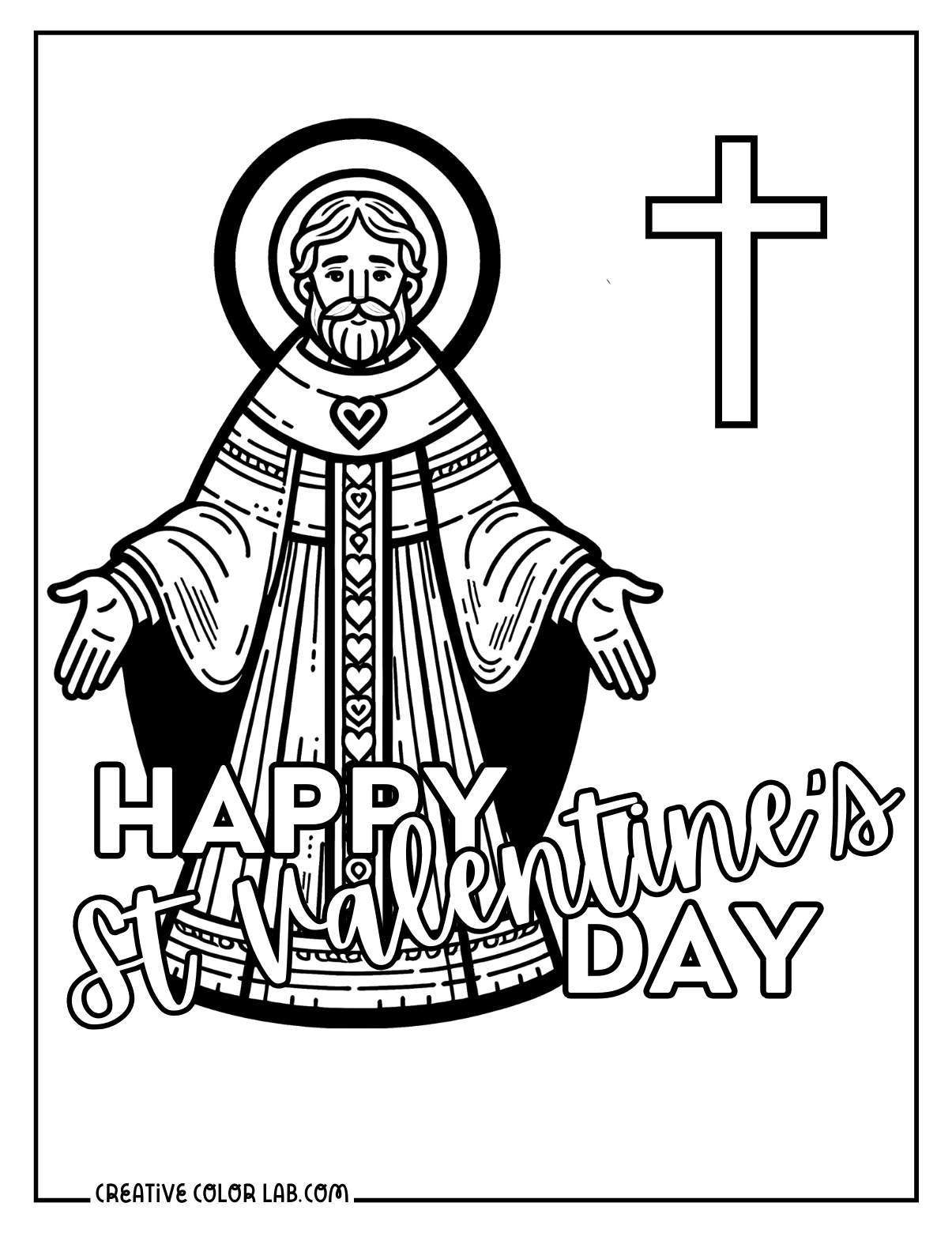 Free, Printable Saint Valentine Coloring Pages within St Valentine Coloring Page Printable