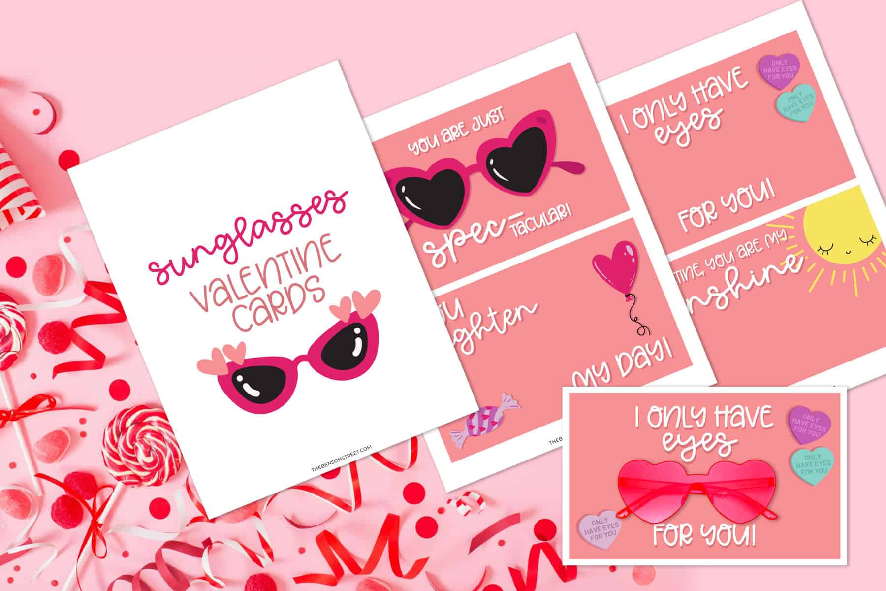 Free Printable Sunglasses Valentines Cards: 4 Card Styles - The regarding Sunglasses Valentine Free Printable