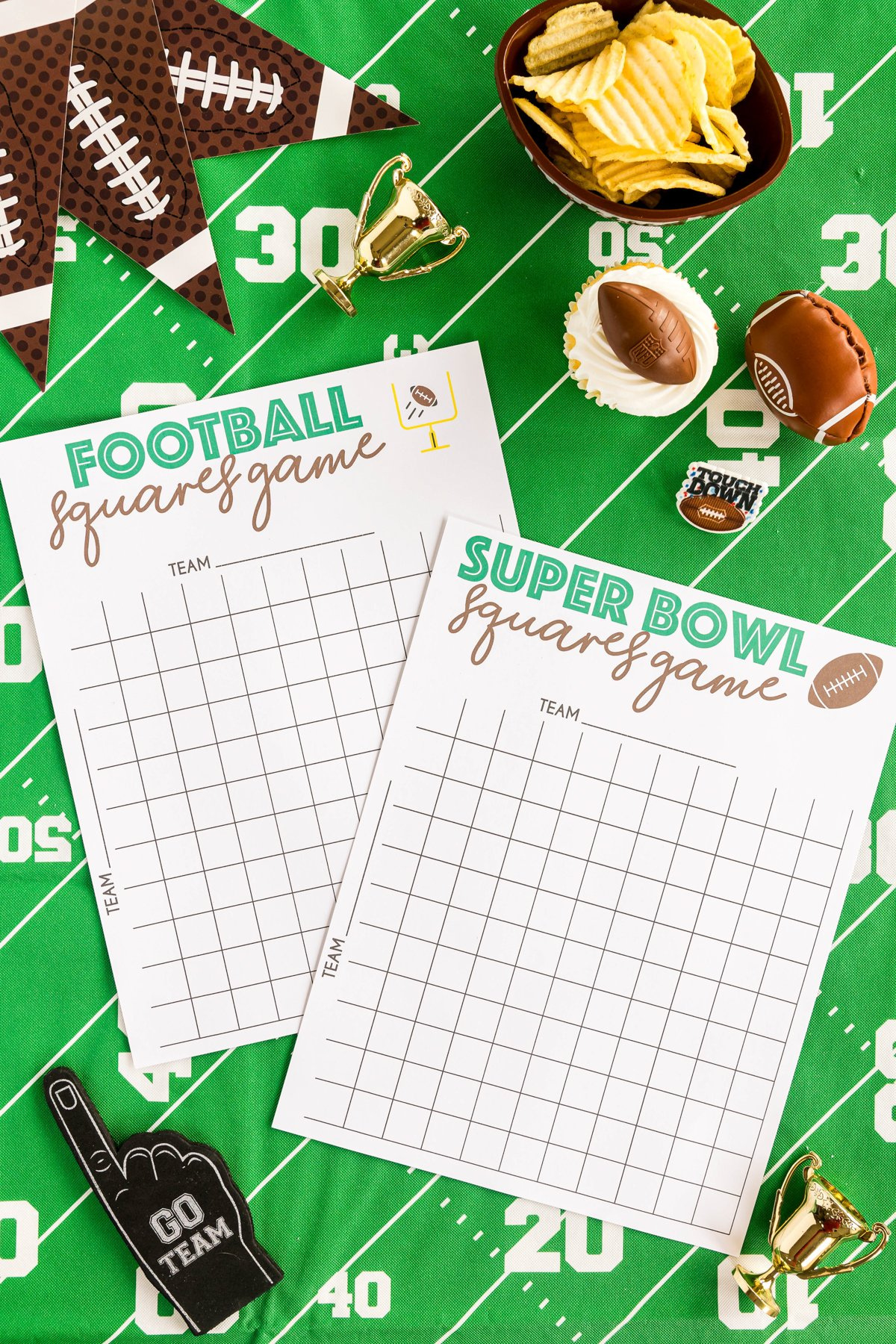 Free Printable Super Bowl Squares Template - Play Party Plan for Free Printable Super Bowl Squares