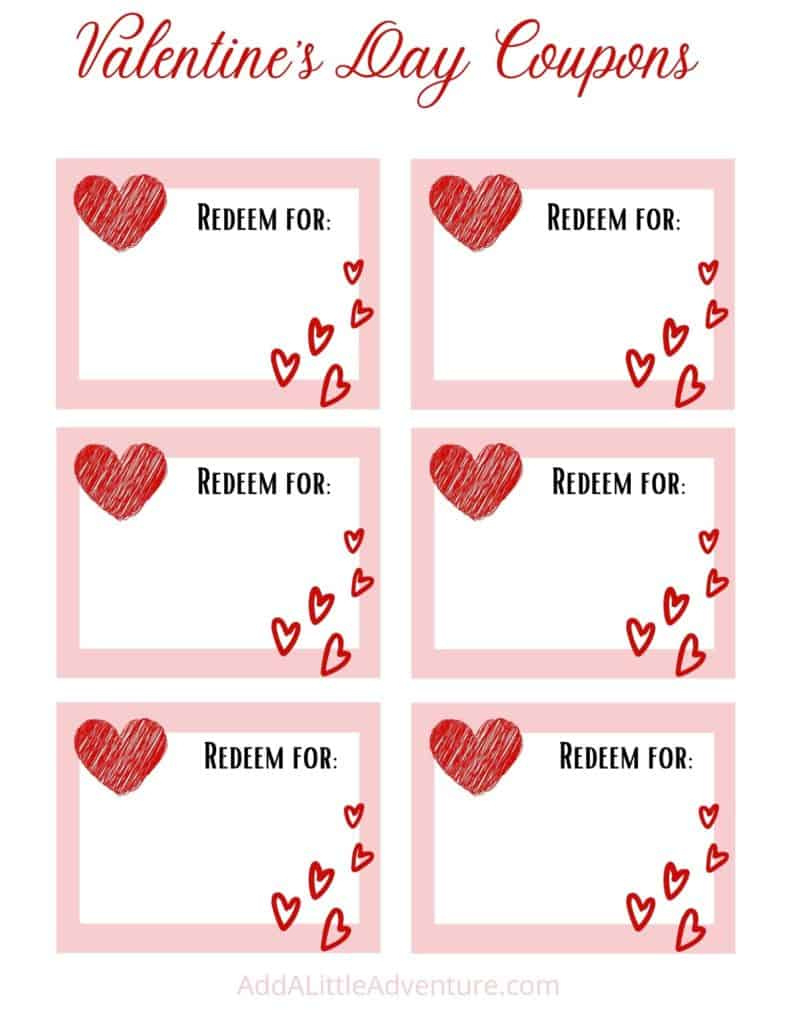 Free Printable Valentine Coupons For Kids And Adults pertaining to Printable Valentines Day Coupons