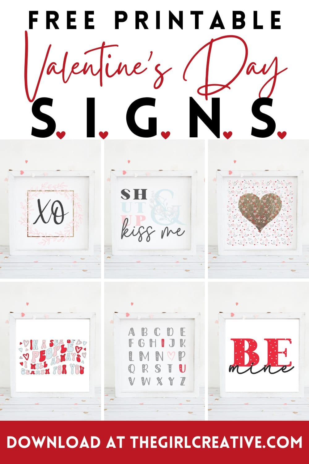 Free Printable Valentine Signs To Decorate Your Home With - The regarding Printable Valentine Decorations to Hang Up