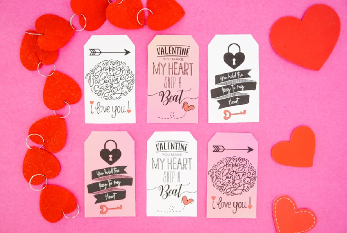 Free Printable Valentine Tags - Made With Happy pertaining to Free Printable Coworker Valentines For Coworkers