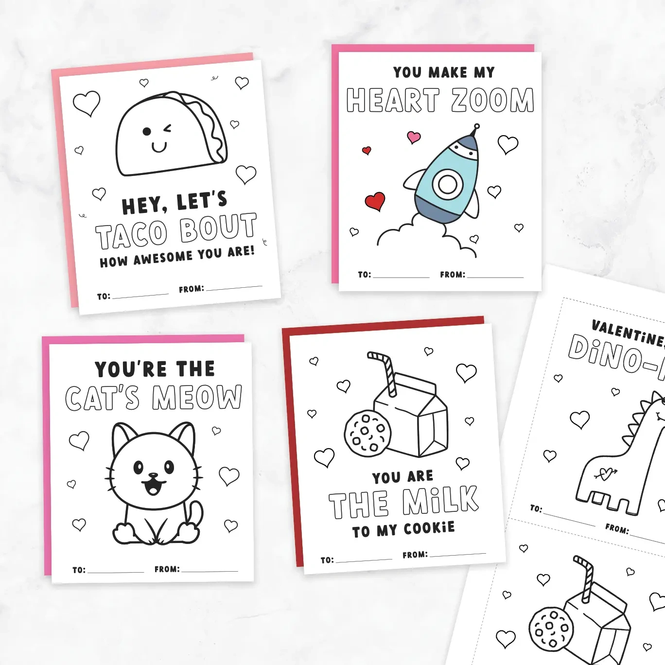 Free Printable Valentines Cards To Color - Favorite Printables in Free Printable Valentine Cards For Preschoolers