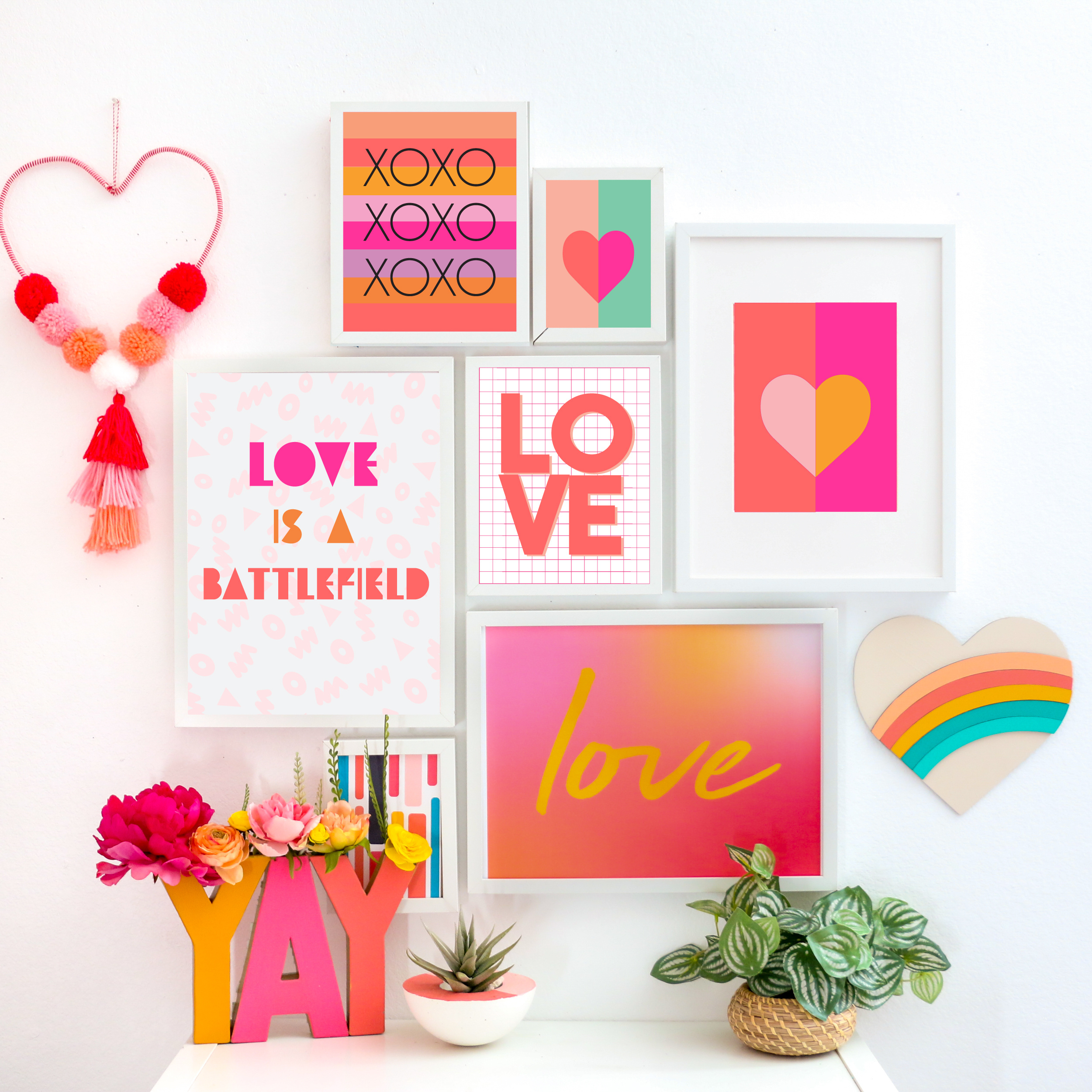Free Printable Valentine&amp;#039;S Day Art Prints - A Kailo Chic Life inside Printable Valentine Art