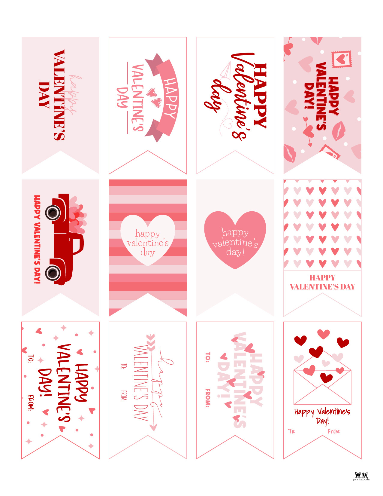 Free Printable Valentines Day Name Tags - Printable Party Favors regarding Printable Valentine Tag