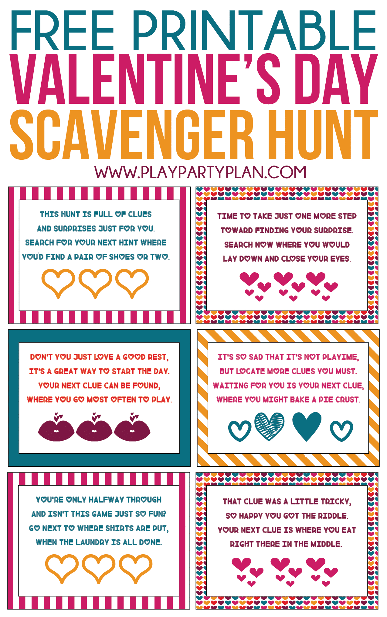Free Printable Valentine'S Day Scavenger Hunt Kids & Adults Will Love regarding Printable Valentine'S Day Scavenger Hunt