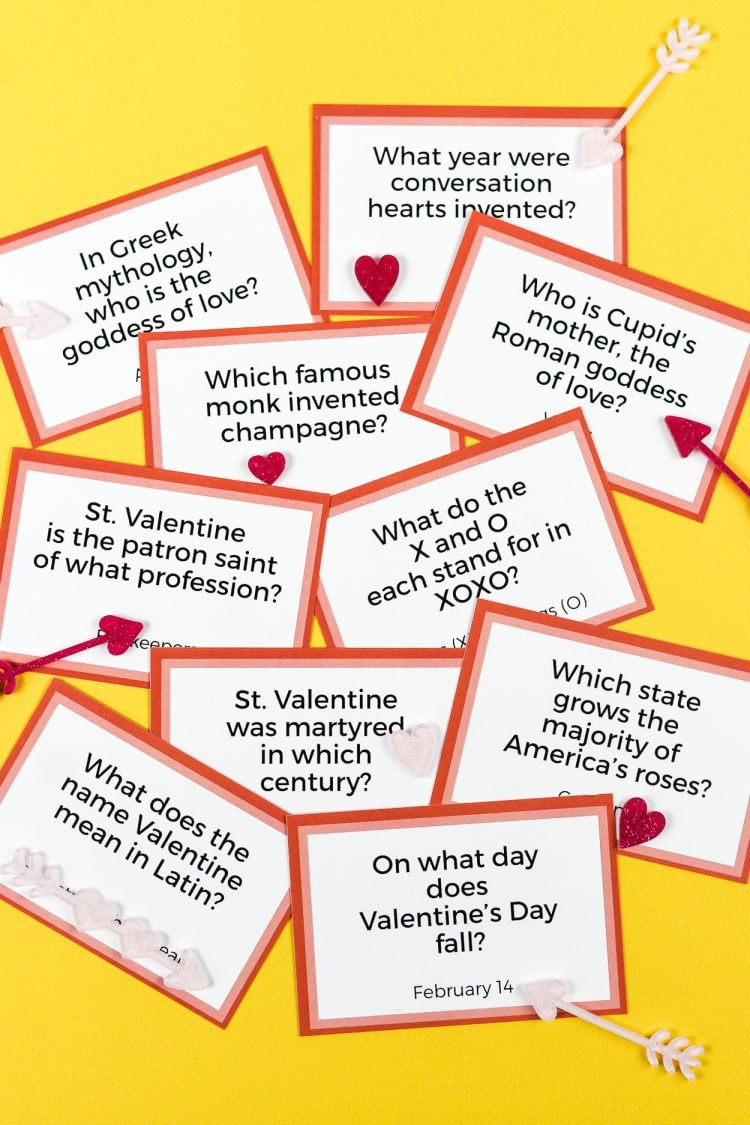 Free Printable Valentine'S Day Trivia Questions And Answers regarding Printable Valentine Trivia