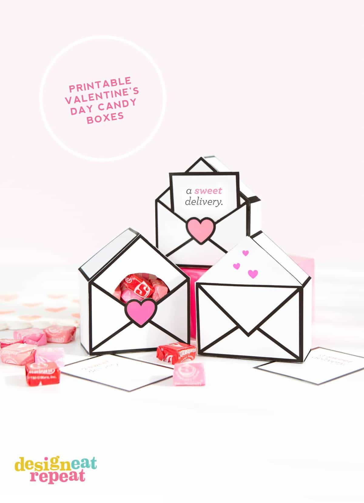 Free Printable Valentines Gift Boxes - Design Eat Repeat regarding Printable Valentine Box Templates