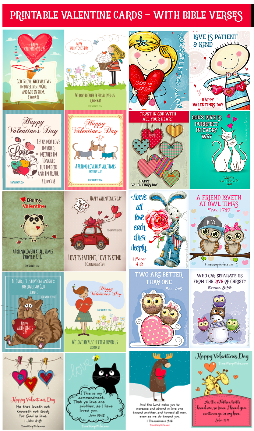 Free Printable Valentine&amp;#039;S - With Bible Verses - Time-Warp Wife with Scripture Valentines Free Printable