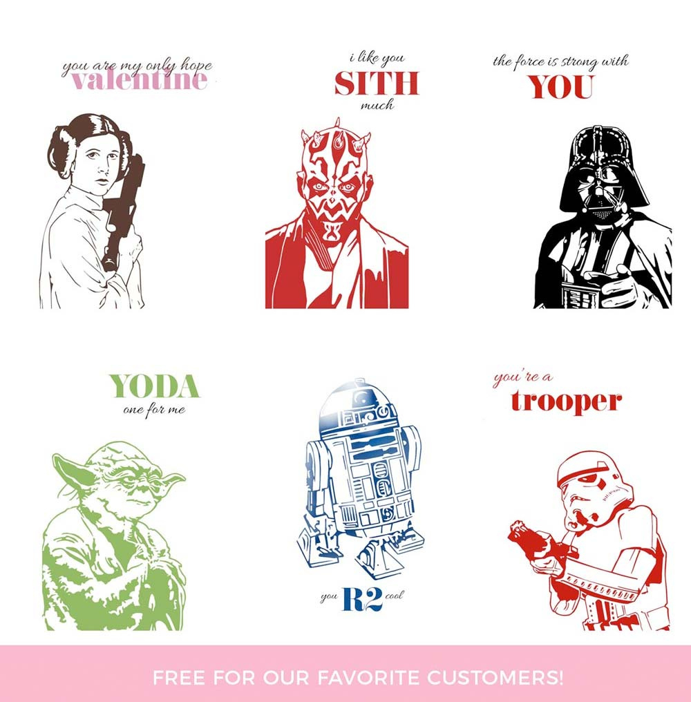 Free Star Wars Valentines • Persnickety Prints for Star Wars Valentines Printables