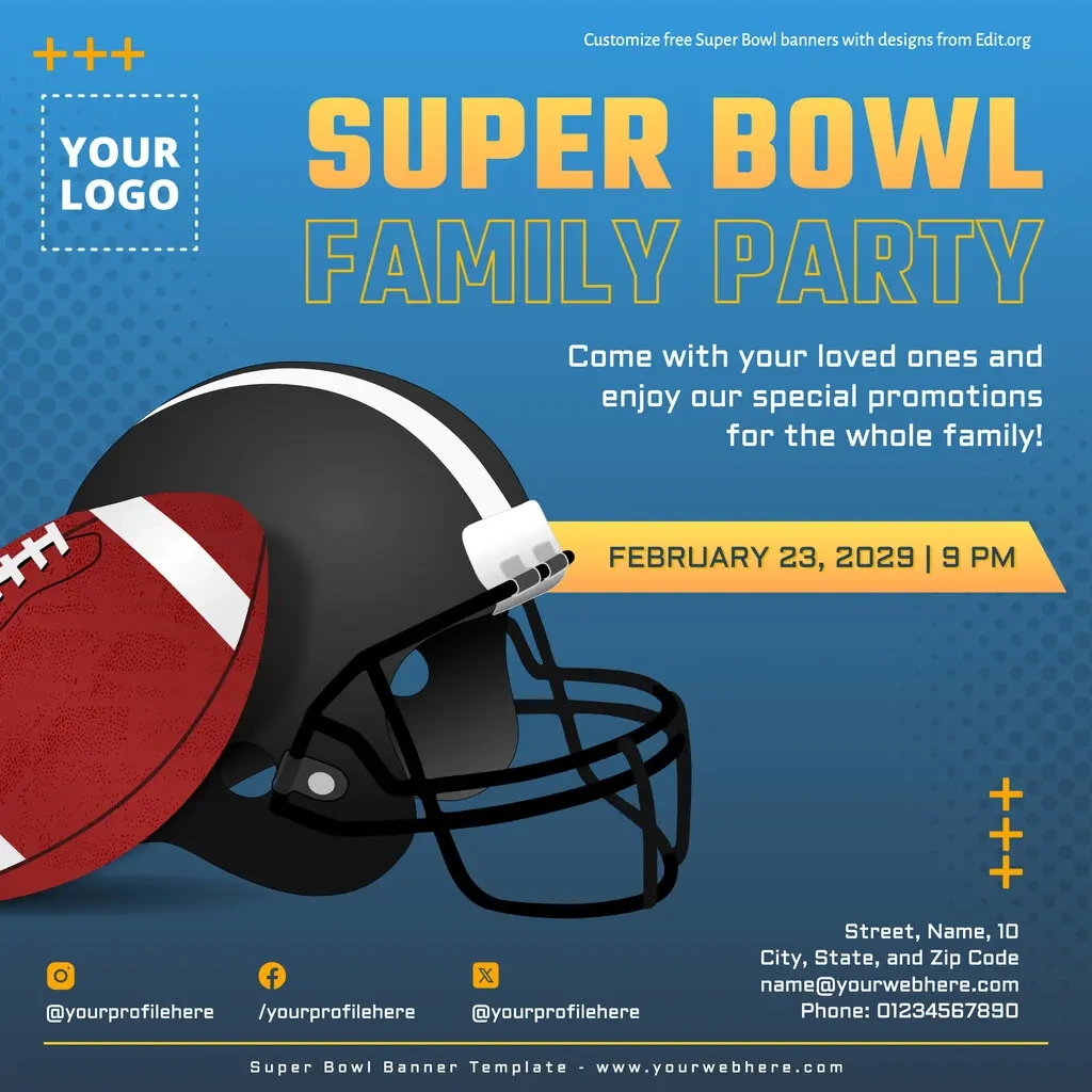 Free Super Bowl Invitation Templates for Free Printable Super Bowl Party Invitation Template