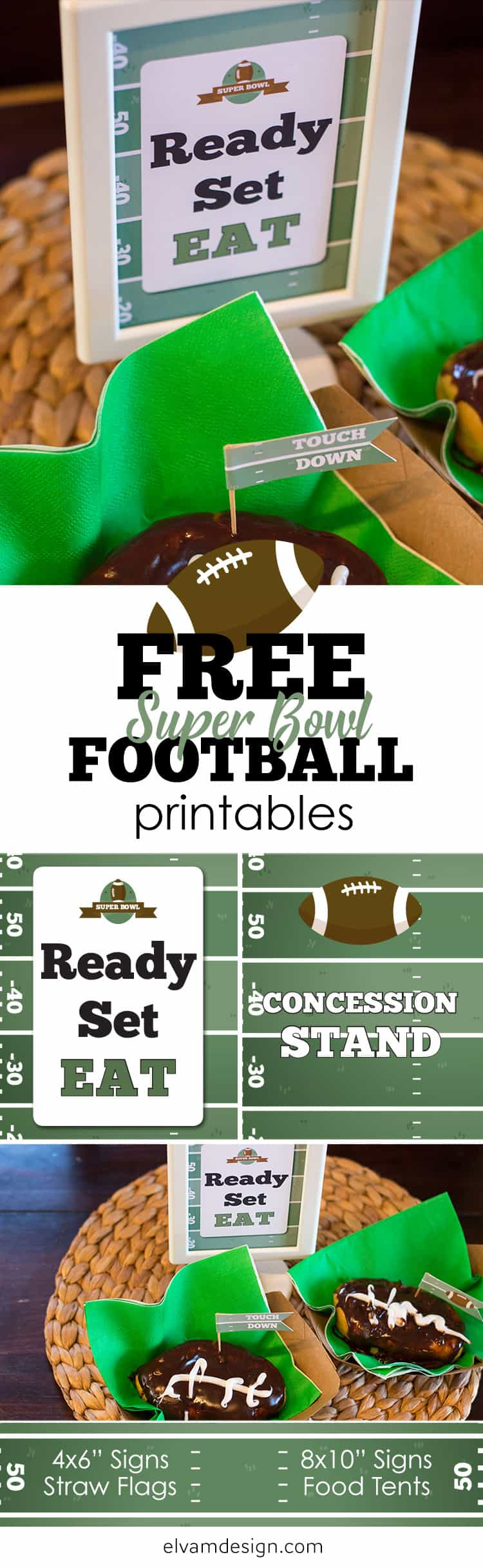 Free Super Bowl Printables - Elva M Design Studio intended for Free Printable Super Bowl Printables